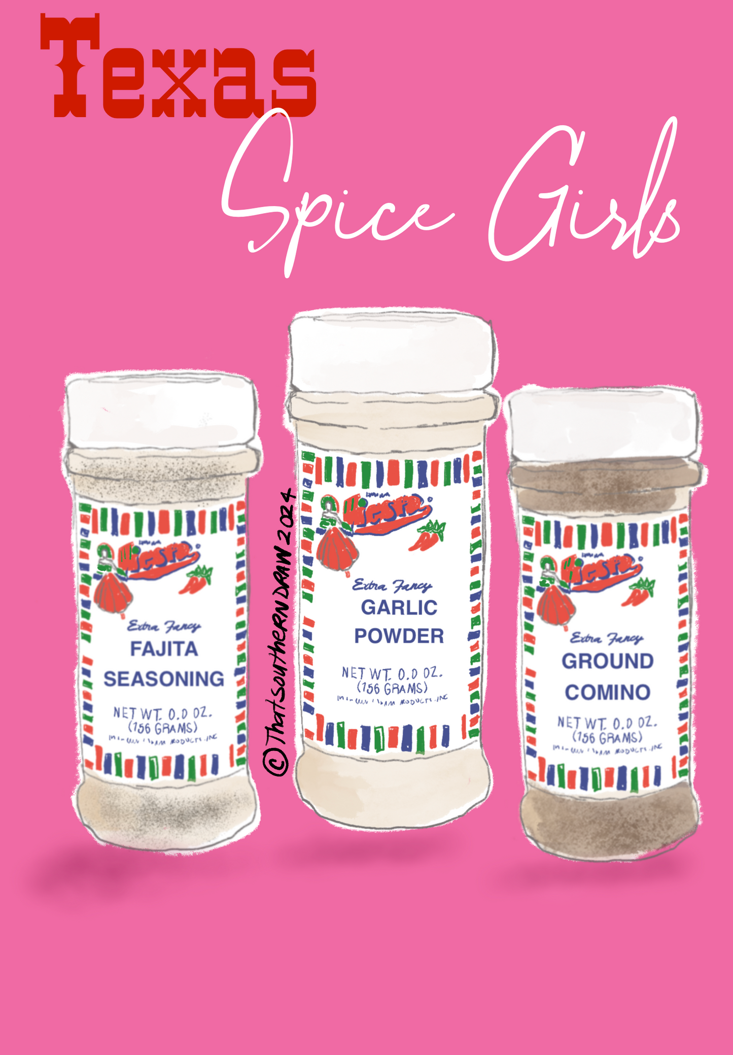 TEXAS SPICE GIRLS PRINT