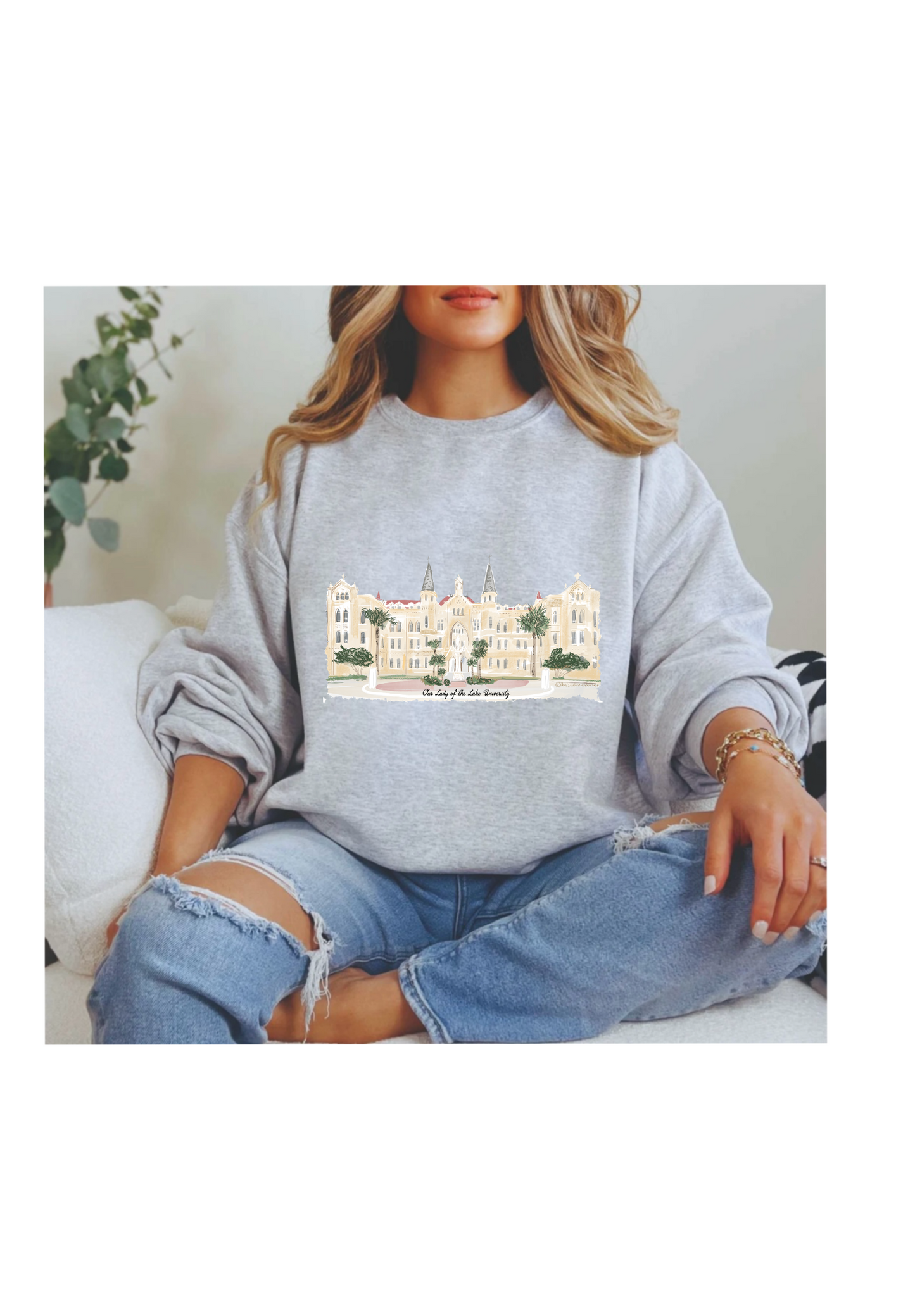 OLLU SWEATSHIRT IN ASH GREY