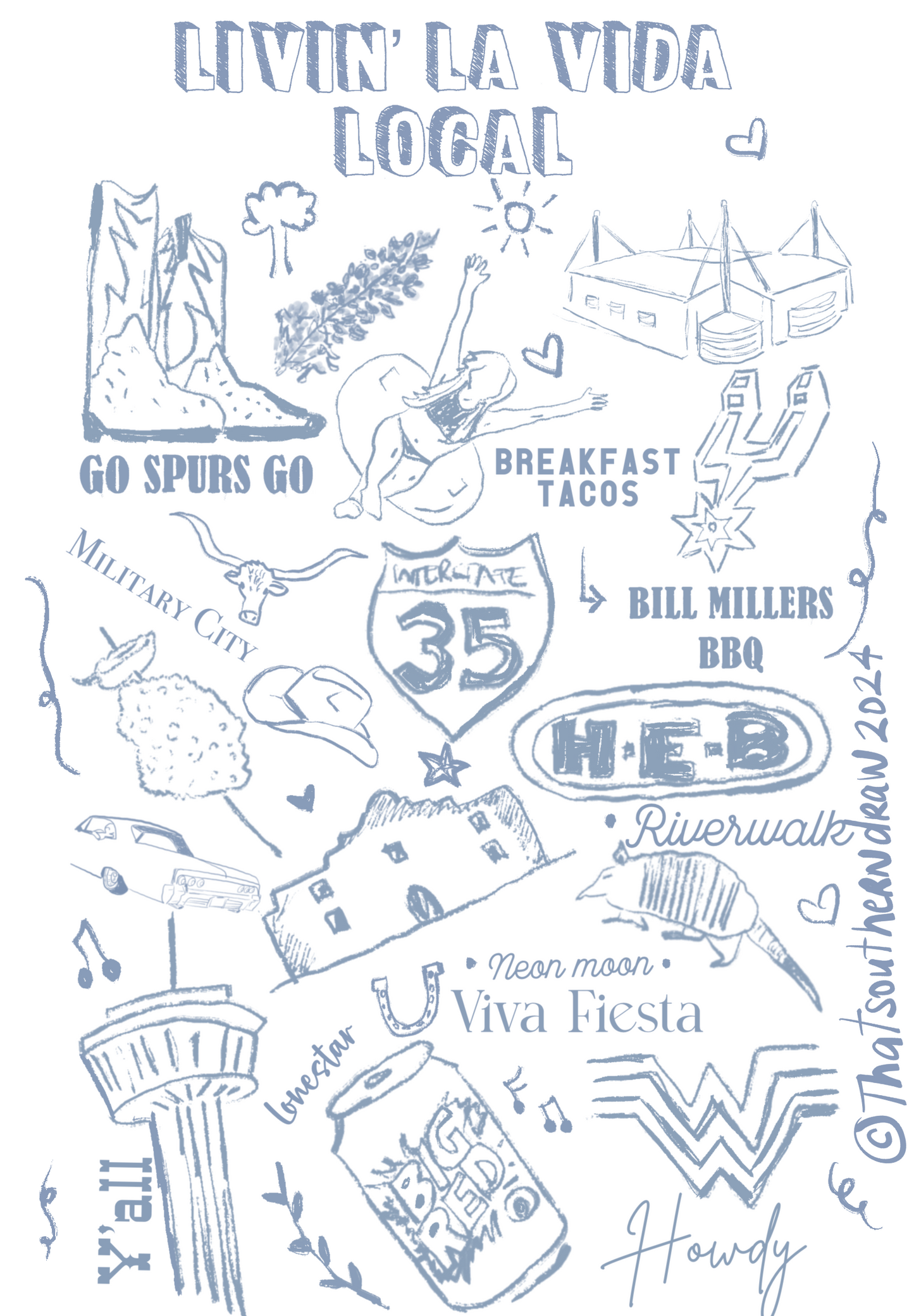 VIDA LOCAL SAN ANTONIO PRINT