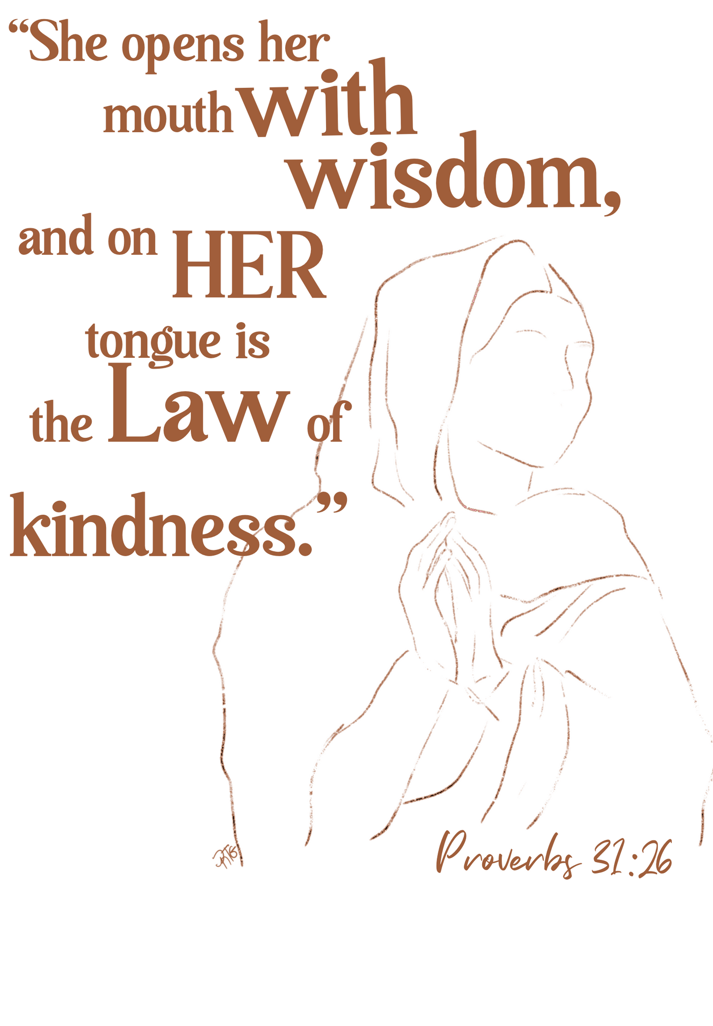WOMEN PROVERBS SWEATSHIRT ON WHITE