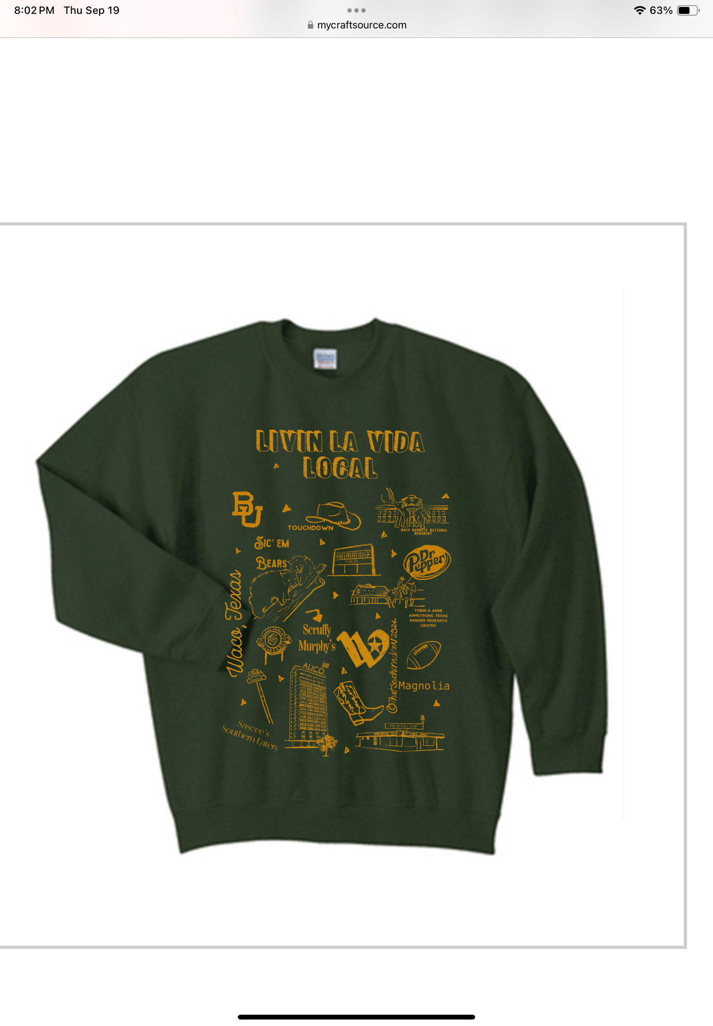 VIDA LOCAL WACO SWEATSHIRT