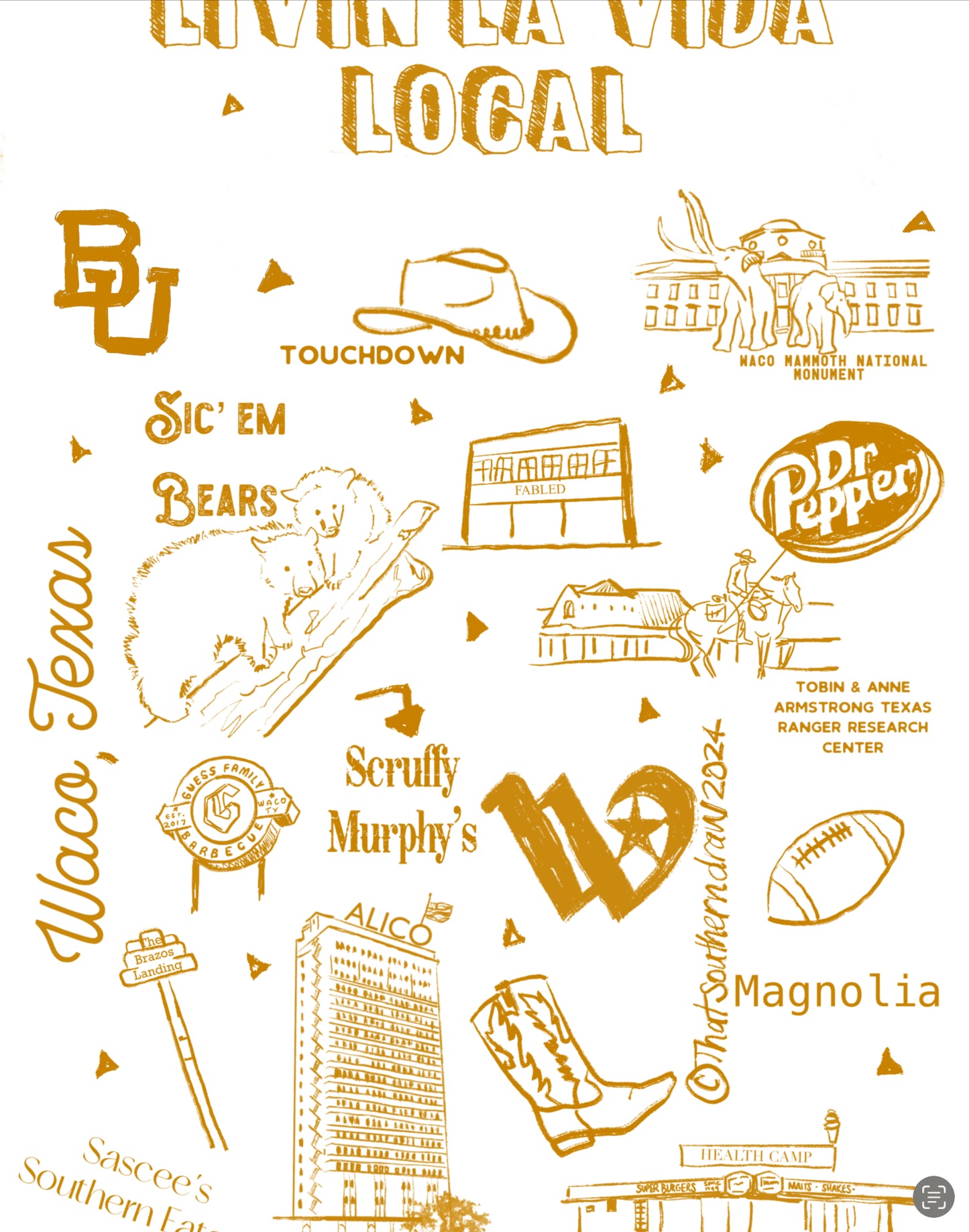 LIVIN LA VIDA LOCAL WACO _ print