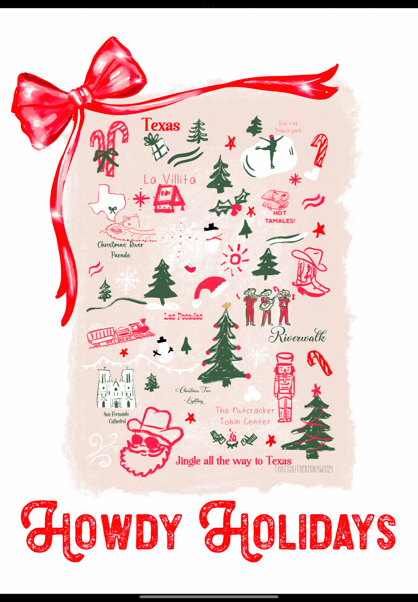 2024 San Antonio Texas Christmas shirt
