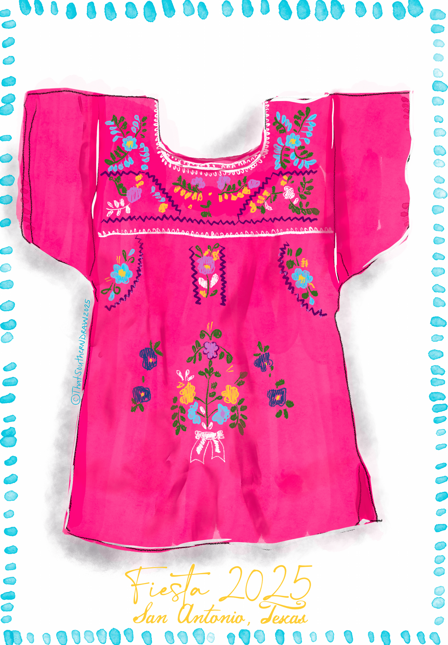 Mexican Festive Blouse Sticker