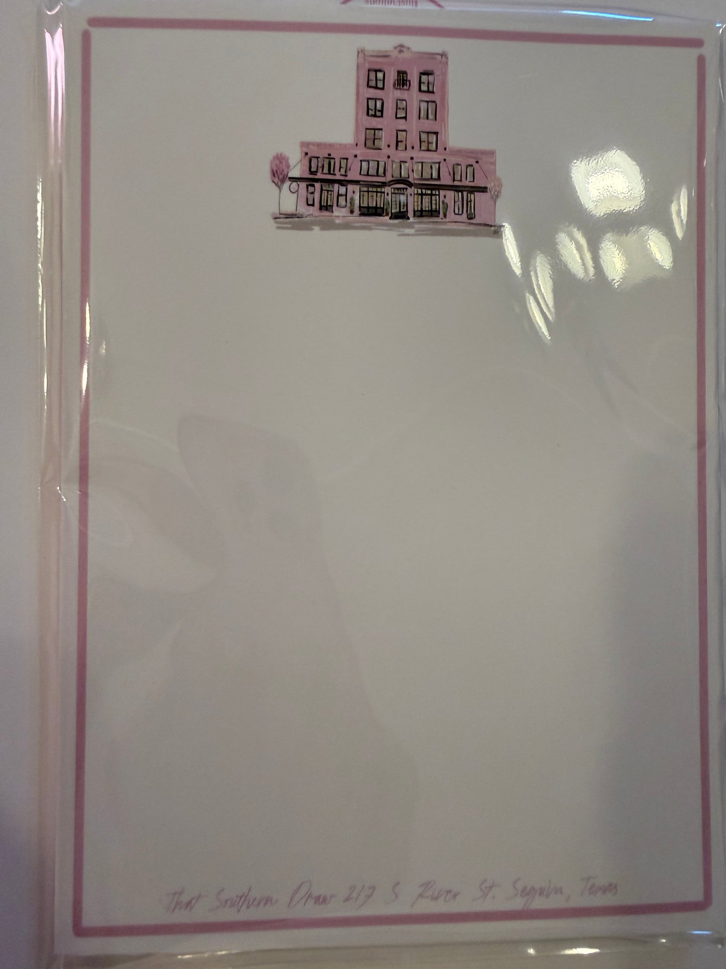Pink plaza notepad