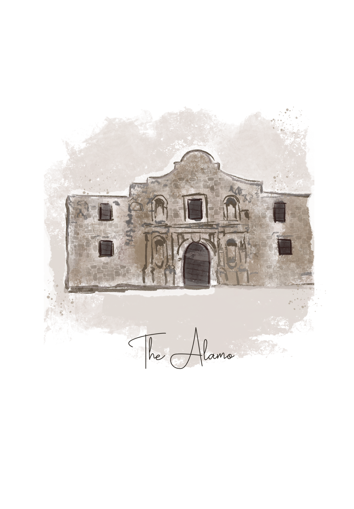 Rustic Alamo Sticker