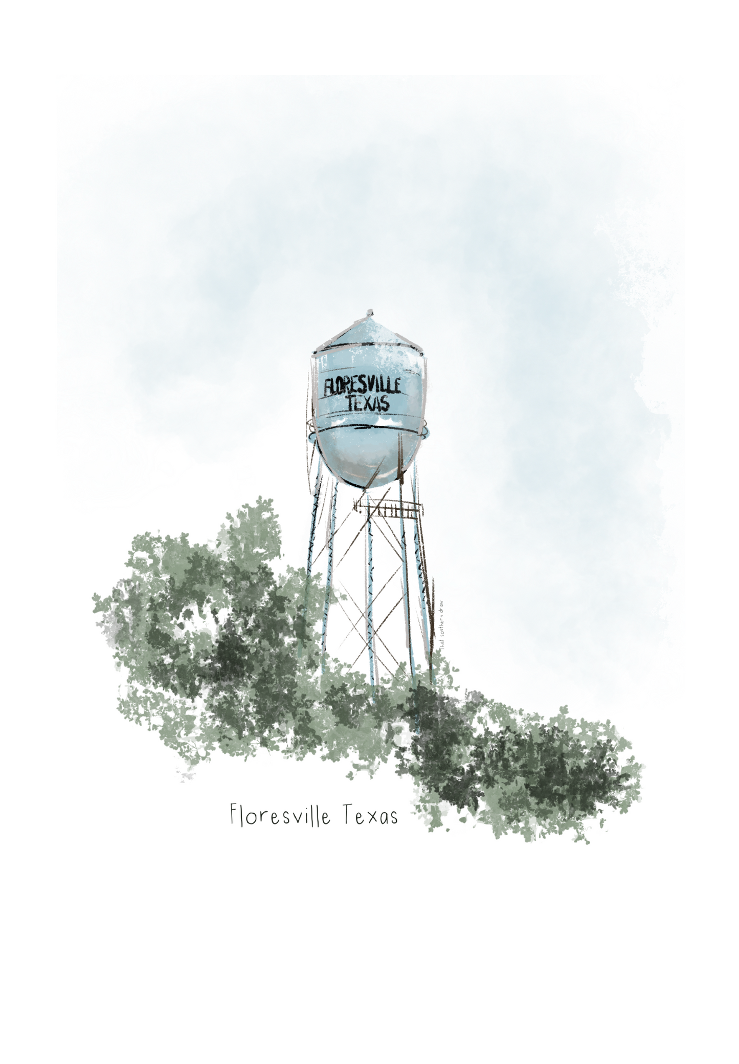 Floresville Water Tower Sticker