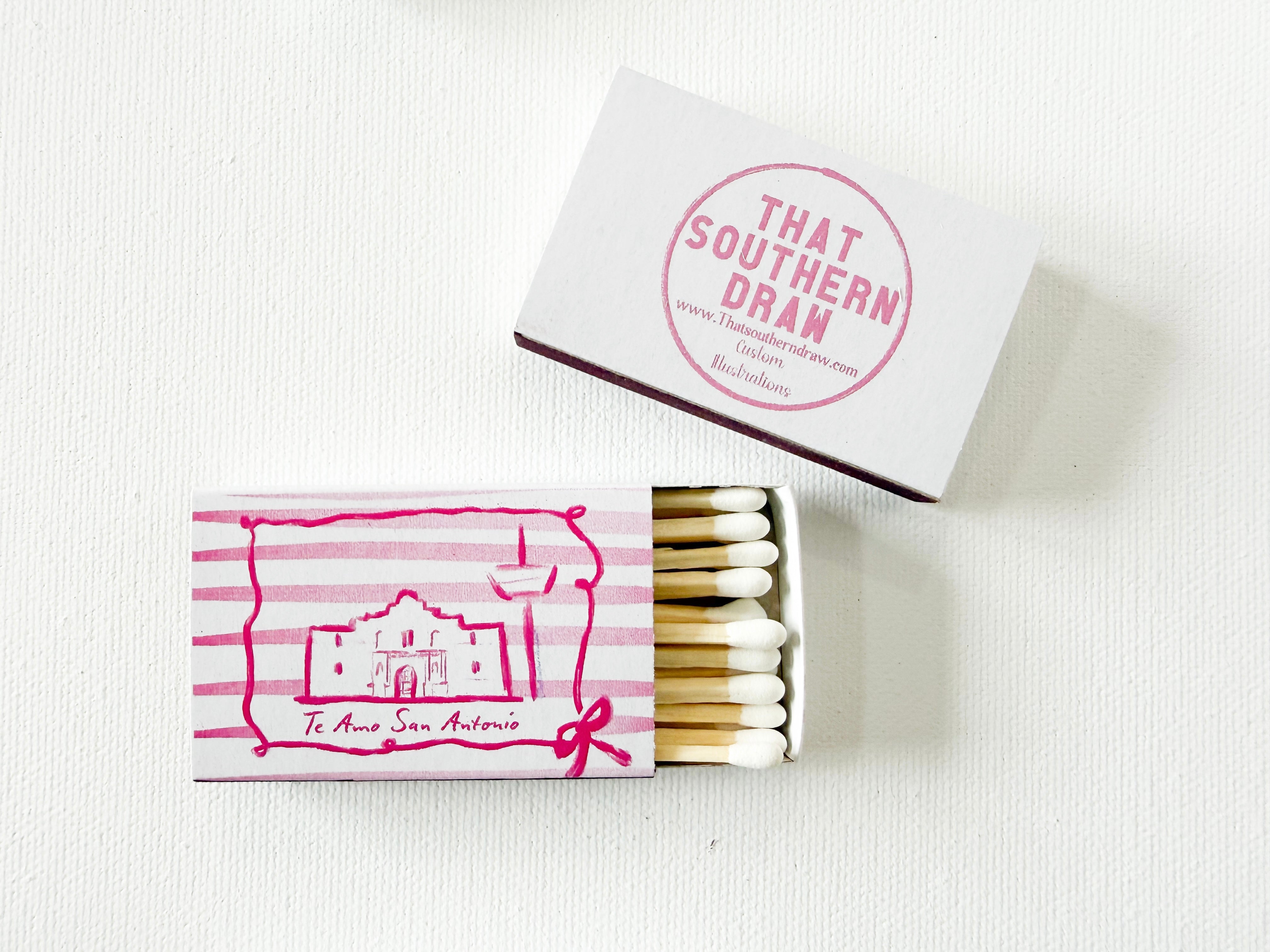 Pink Alamo Matchbox – THAT SOUTHERN DRAW