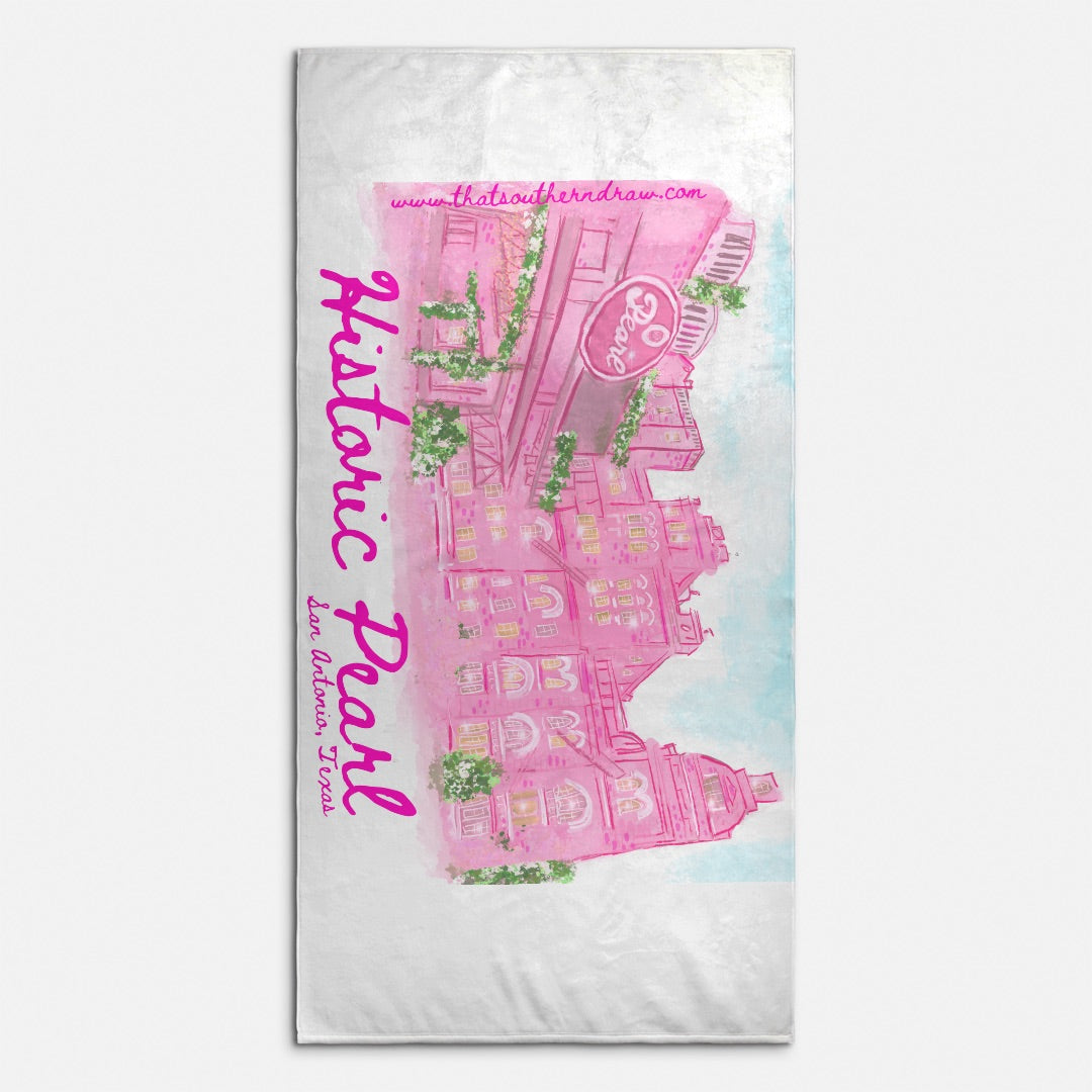 Pink pearl beach towel