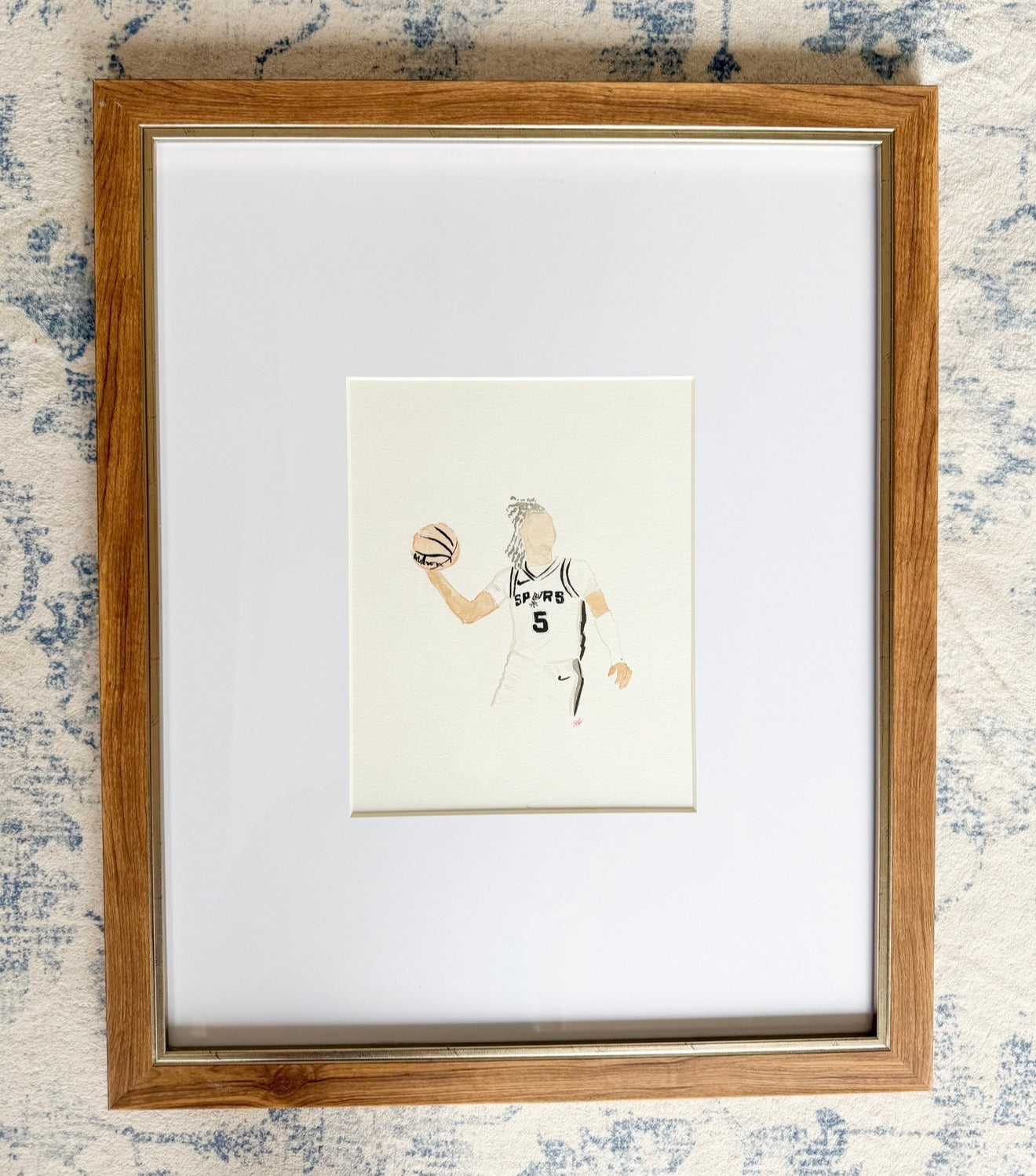 Original Castle watercolor framed