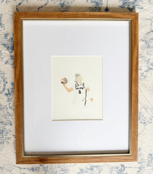 Original Castle watercolor framed