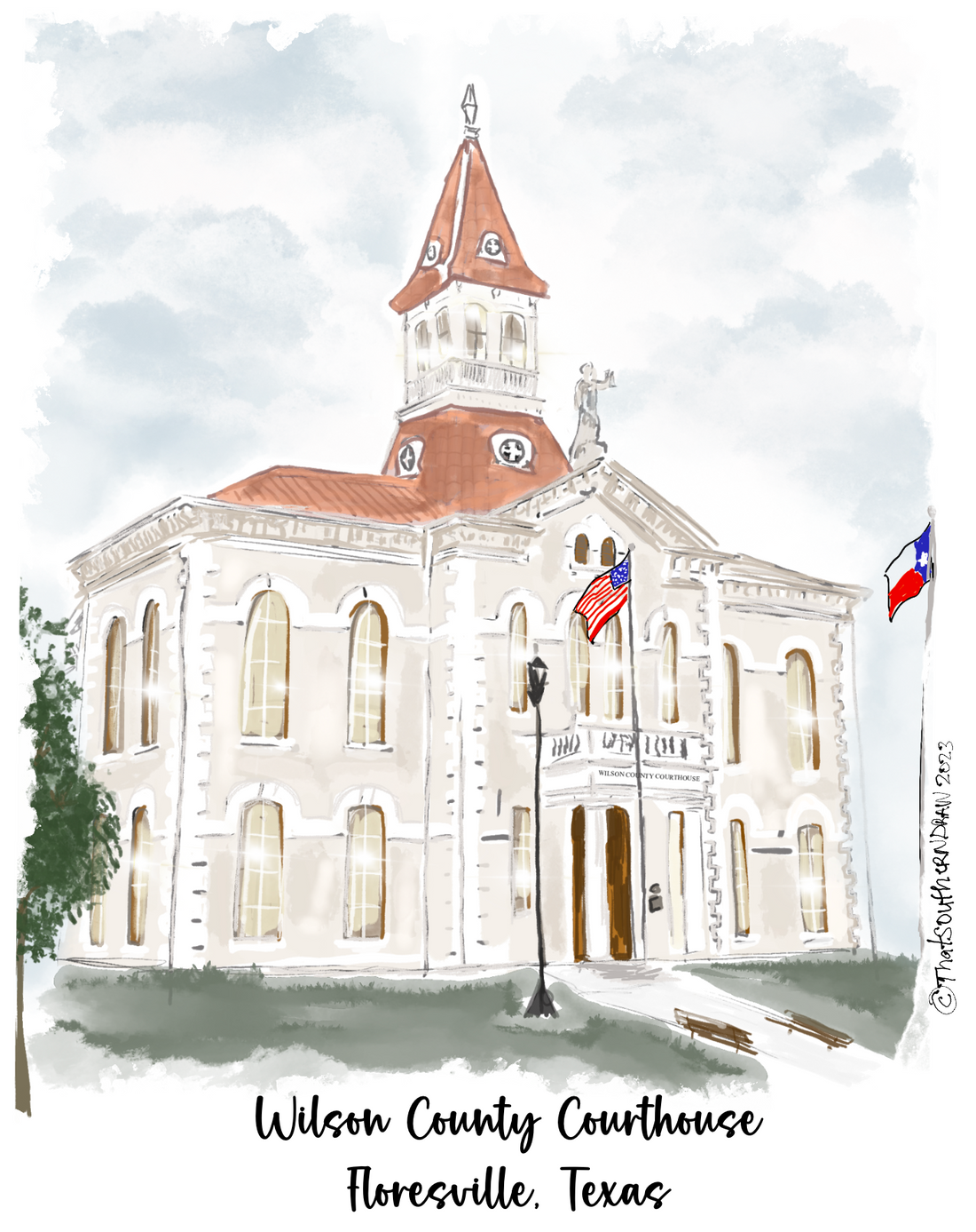 Wilson Courthouse Sticker – THAT SOUTHERN DRAW