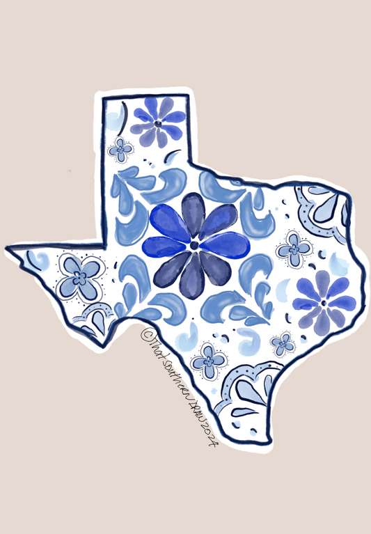 Blue White Texas