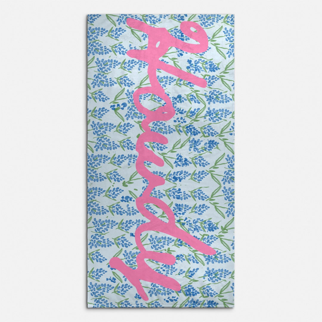 HOWDY BLUEBONNET BEACH TOWEL