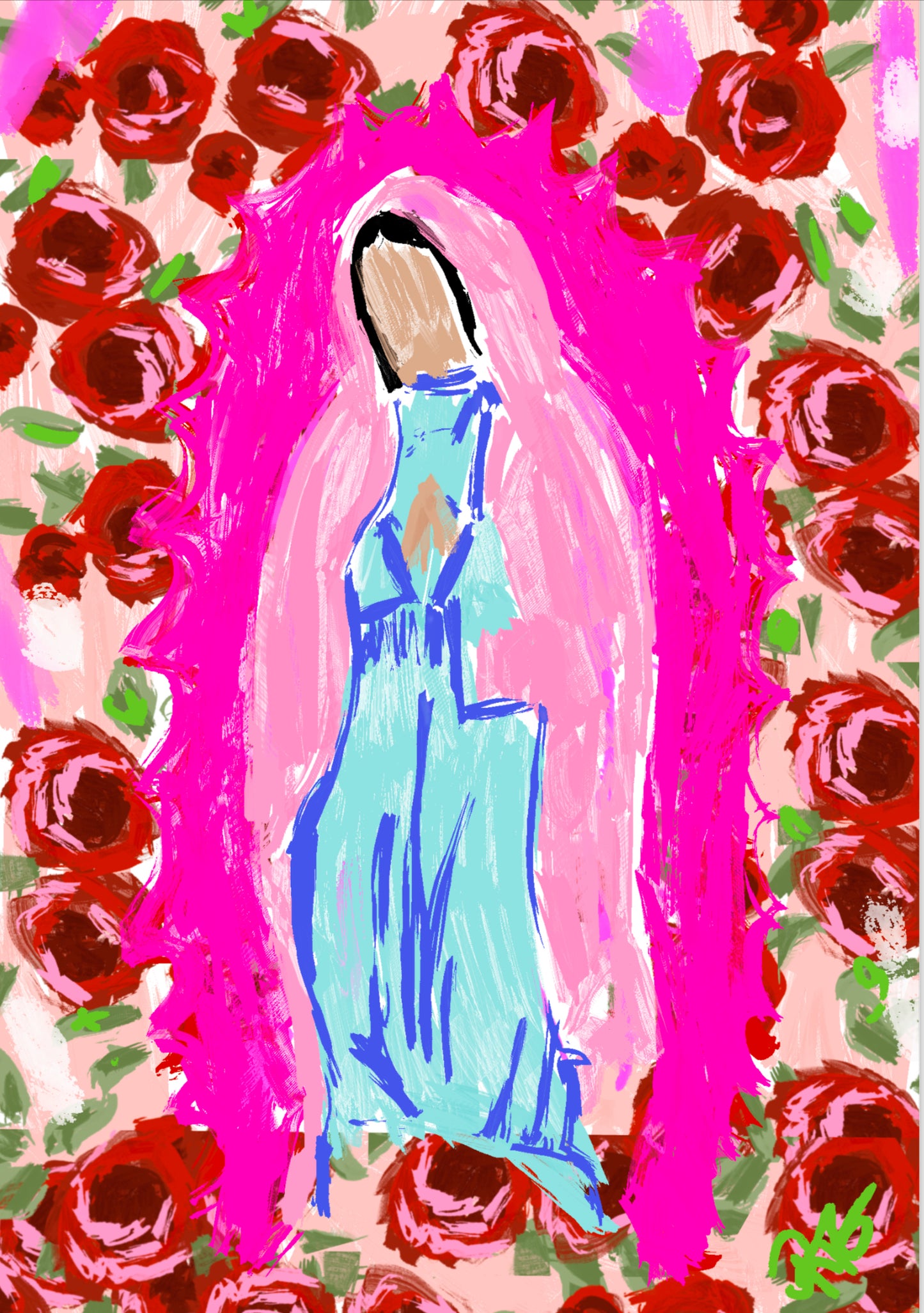 GUADALUPE AND ROSES