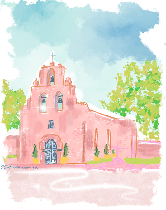 HISTORIC MISSION ESPADA PRINT