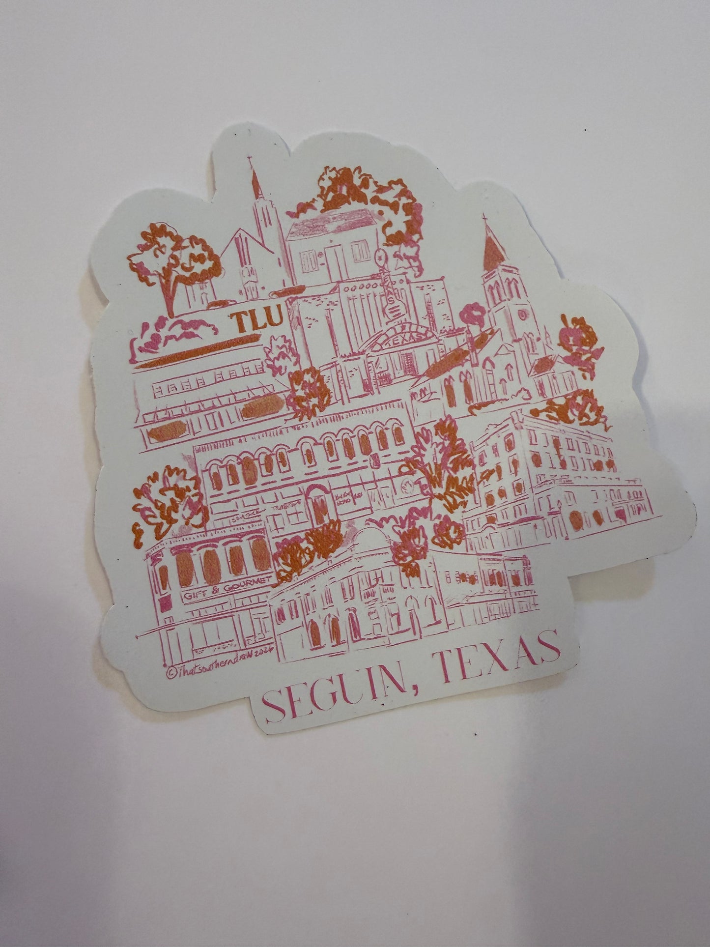 Seguin City sticker 4 inch