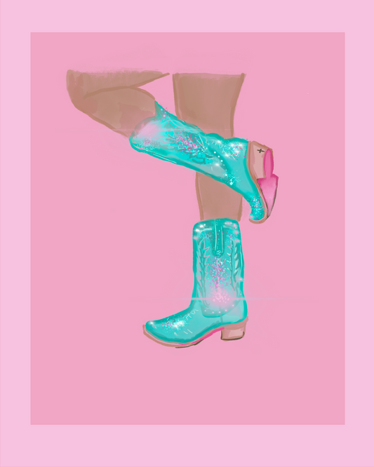 Turquoise Boots