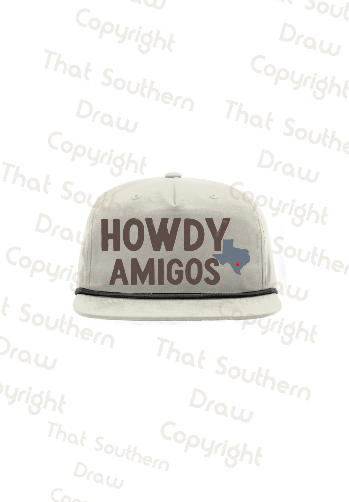 Howdy Amigos- Cream w/Black