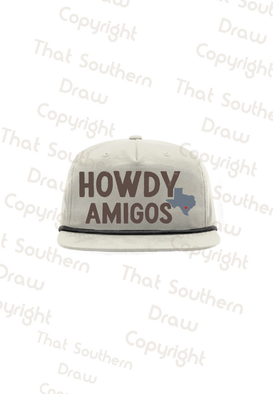 Howdy Amigos- Cream w/Black